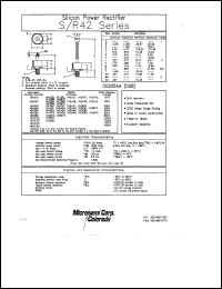 1N1402 datasheet: Standard Rectifier (trr more than 500ns) 1N1402