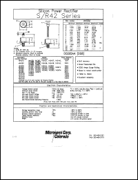 S42100 datasheet: Standard Rectifier (trr more than 500ns) S42100