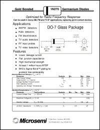 1N270 datasheet: Germanium Diode 1N270