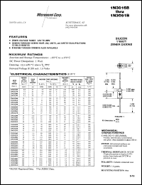 1N3018A datasheet: Zener Voltage Regulator Diode 1N3018A