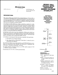 1N3502 datasheet: 0TC Reference Voltage Zener 1N3502