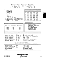 1N3913 datasheet: Fast Rectifier (100-500ns) 1N3913