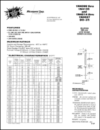 1N4104 datasheet: Zener Voltage Regulator Diode 1N4104