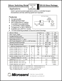 1N4150-1 datasheet: Signal or Computer Diode 1N4150-1