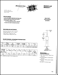 1N4500 datasheet: Signal or Computer Diode 1N4500