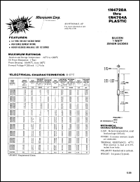 1N4728 datasheet: Zener Voltage Regulator Diode 1N4728