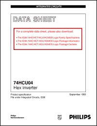 74HCU04U datasheet: Hex inverter 74HCU04U