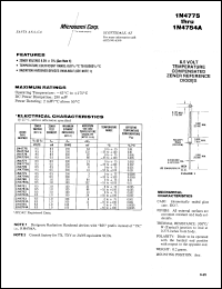 1N4780 datasheet: Zener Voltage Regulator Diode 1N4780
