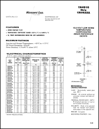 1N4917 datasheet: 0TC Reference Voltage Zener 1N4917