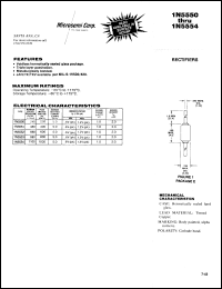 1N5550 datasheet: Standard Rectifier (trr more than 500ns) 1N5550