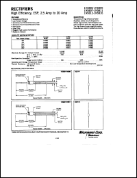 1N5809US datasheet: Ultra Fast Rectifier (less than 100ns) 1N5809US