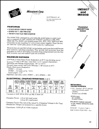 1N5908 datasheet: Transient Voltage Suppressor 1N5908