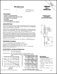 1N6038 datasheet: Transient Voltage Suppressor 1N6038