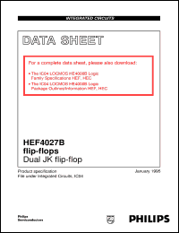 HEF4027BP datasheet: Dual JK flip-flop HEF4027BP