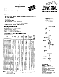 1N6104AUS datasheet: Transient Voltage Suppressor 1N6104AUS