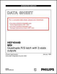 HEF4044BD datasheet: Quadruple R/S latch with 3-state outputs HEF4044BD