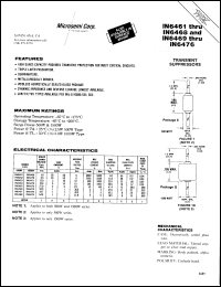 1N6461 datasheet: Transient Voltage Suppressor 1N6461
