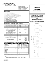 1N6660R datasheet: Schottky Rectifier 1N6660R