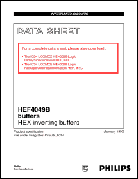 HEC4049BDB datasheet: HEX inverting buffers HEC4049BDB