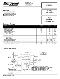2N2905 datasheet: PNP Transistor 2N2905
