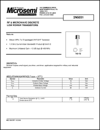 2N5031 datasheet: RF NPN Transistor 2N5031