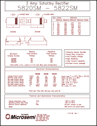 5820SMJ datasheet: Schottky Rectifier 5820SMJ