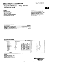 700-1 datasheet: 3 Phase Bridge 700-1