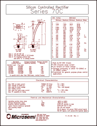 70C80BF datasheet: Silicon Controlled Rectifier 70C80BF
