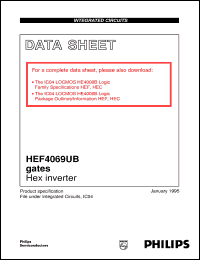 HEF4069UBU datasheet: Hex inverter HEF4069UBU