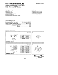 802-1 datasheet: Single Phase Bridge 802-1