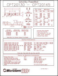 CPT20135 datasheet: Schottky Rectifier CPT20135