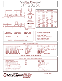 CPT20230 datasheet: Schottky Rectifier CPT20230