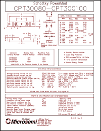 CPT30080 datasheet: Schottky Rectifier CPT30080