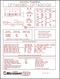 CPT40080 datasheet: Schottky Rectifier CPT40080