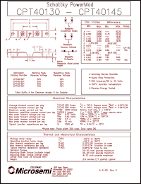 CPT40130 datasheet: Schottky Rectifier CPT40130