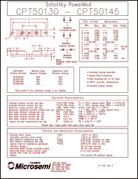 CPT50135 datasheet: Schottky Rectifier CPT50135