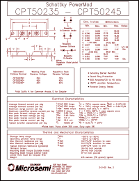 CPT50240 datasheet: Schottky Rectifier CPT50240