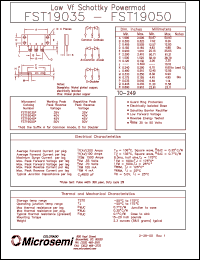FST19040 datasheet: Schottky Rectifier FST19040
