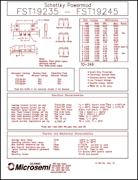 FST19235 datasheet: Schottky Rectifier FST19235