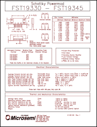FST19345 datasheet: Schottky Rectifier FST19345