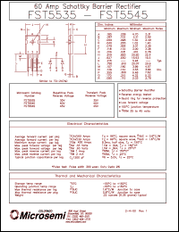 FST5535 datasheet: Schottky Rectifier FST5535