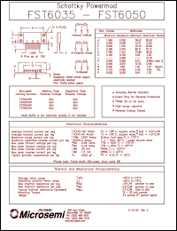 FST6045 datasheet: Schottky Rectifier FST6045