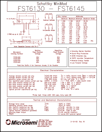 FST6145 datasheet: Schottky Rectifier FST6145