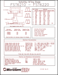 FST6215 datasheet: Schottky Rectifier FST6215