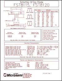 FST8120 datasheet: Schottky Rectifier FST8120