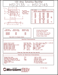 HS12135 datasheet: Schottky Rectifier HS12135