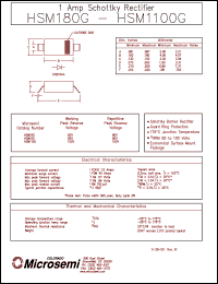 HSM1100G datasheet: Schottky Rectifier HSM1100G