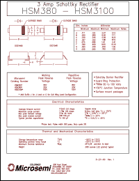 HSM3100J datasheet: Schottky Rectifier HSM3100J