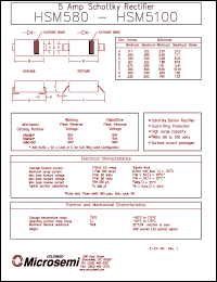 HSM5100J datasheet: Schottky Rectifier HSM5100J