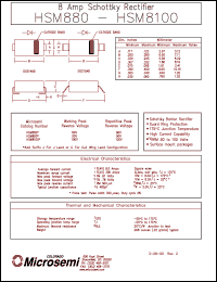 HSM880G datasheet: Schottky Rectifier HSM880G